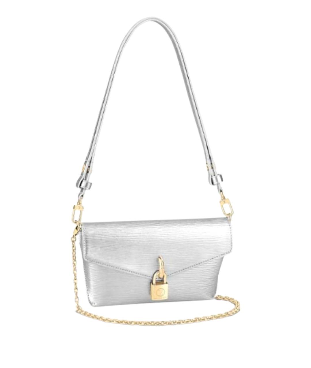 LOUIS VUITTON Серебряная кожаная сумка через плечо, фото 1