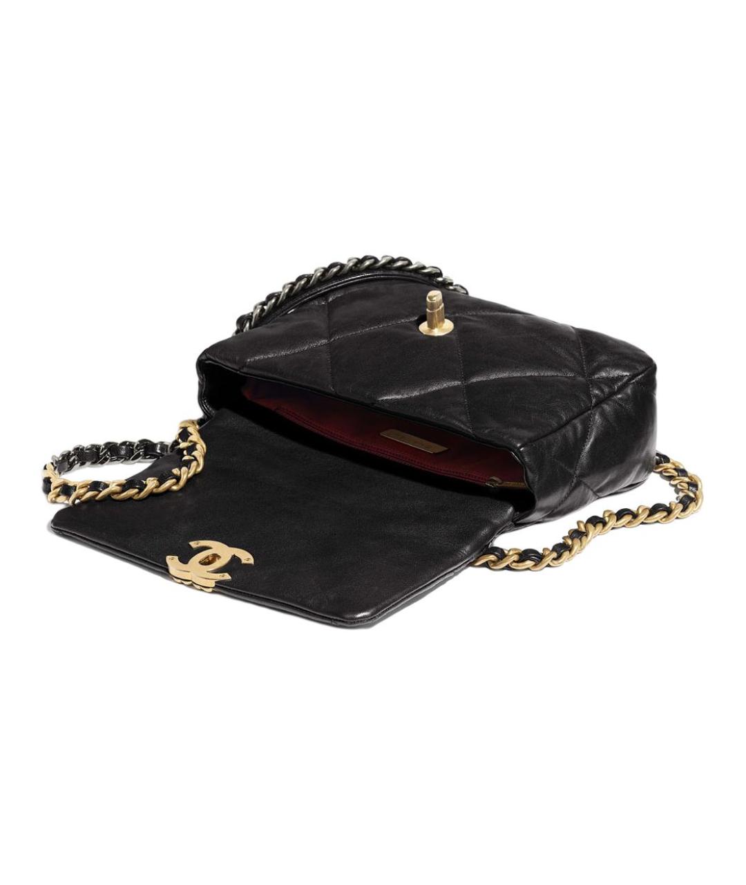 CHANEL Черная кожаная сумка через плечо, фото 2