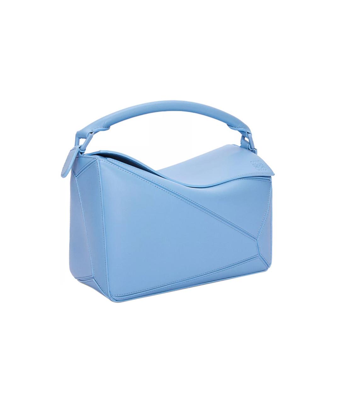 LOEWE Голубая кожаная сумка на плечо, фото 2