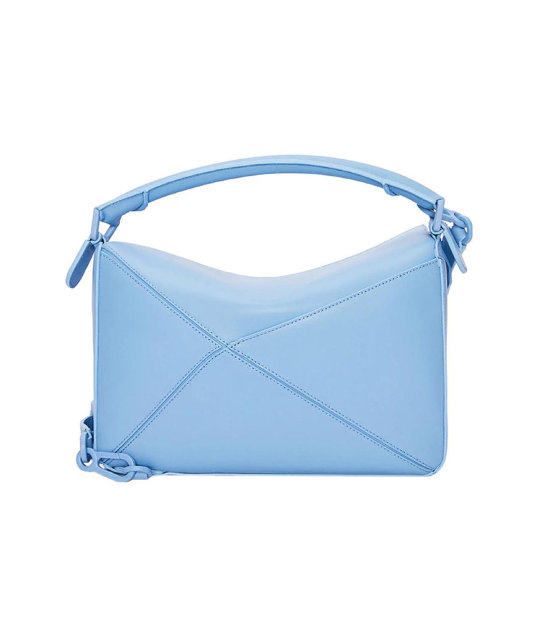 LOEWE Голубая кожаная сумка на плечо, фото 4