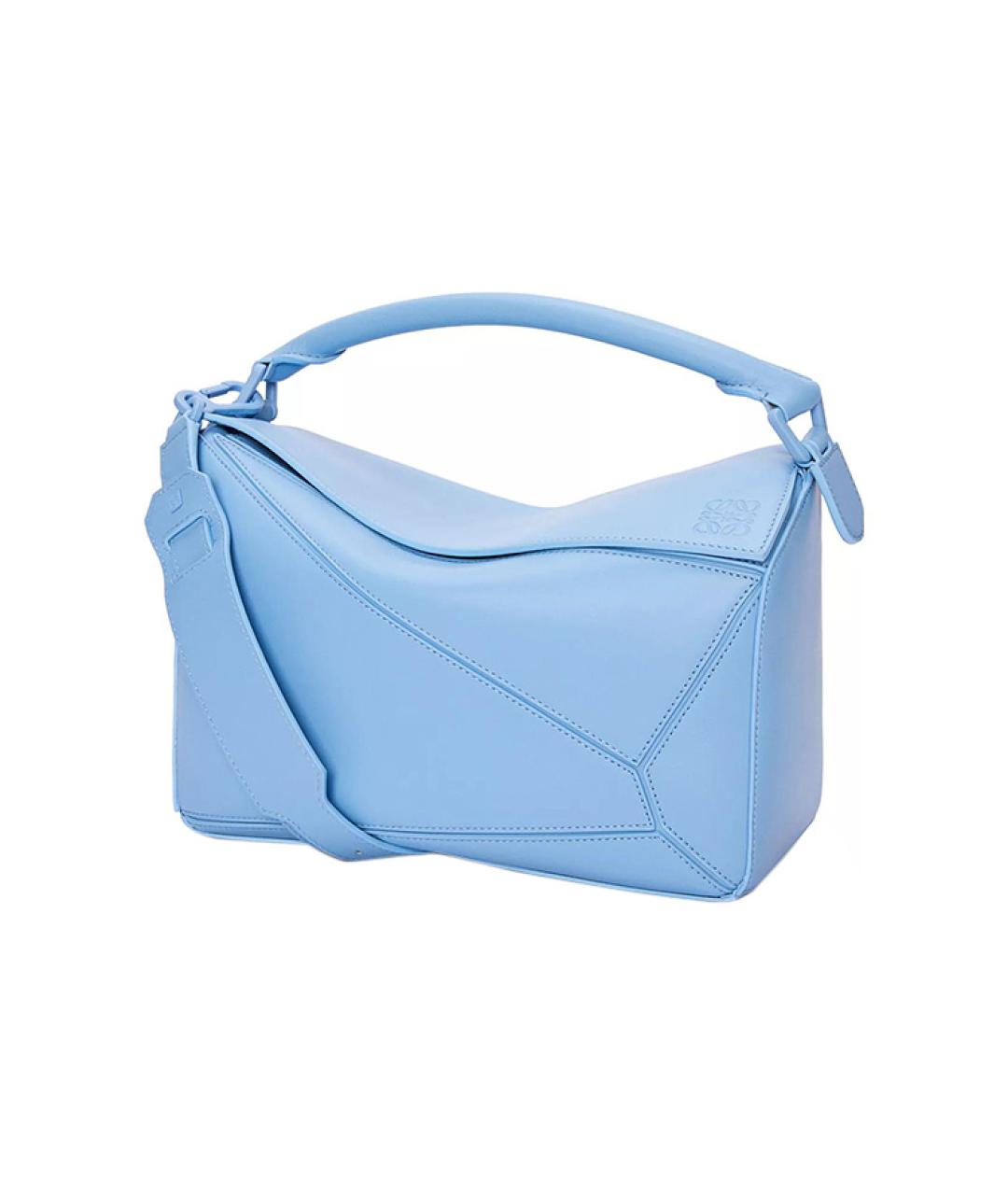 LOEWE Голубая кожаная сумка на плечо, фото 6