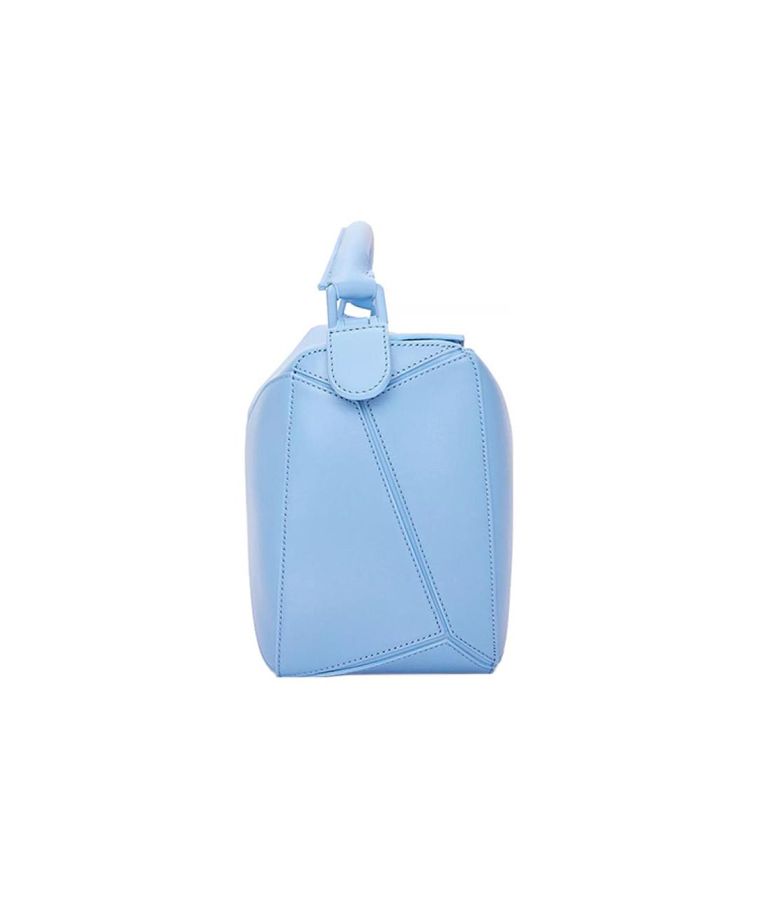 LOEWE Голубая кожаная сумка на плечо, фото 3