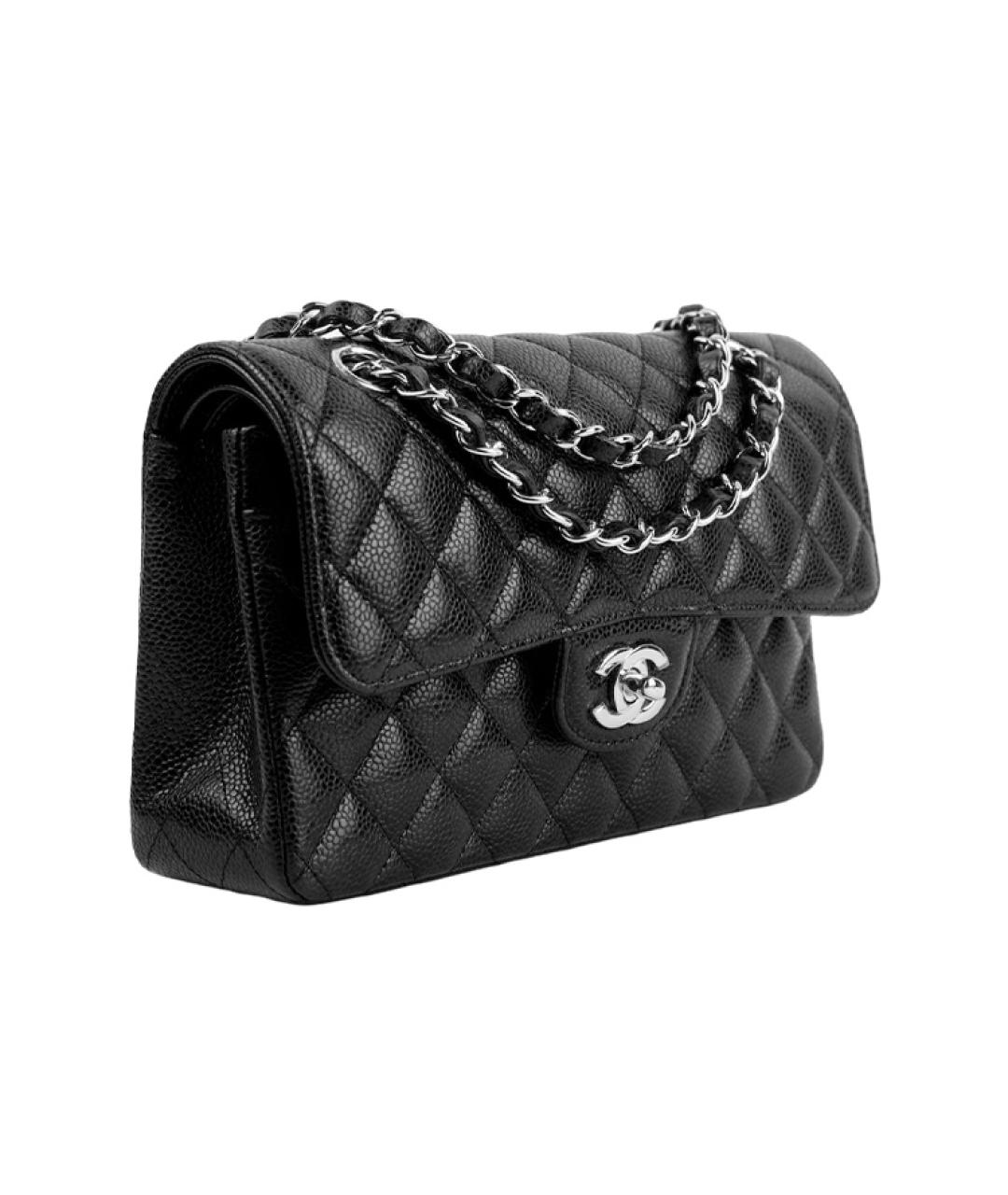 CHANEL Черная кожаная сумка через плечо, фото 2