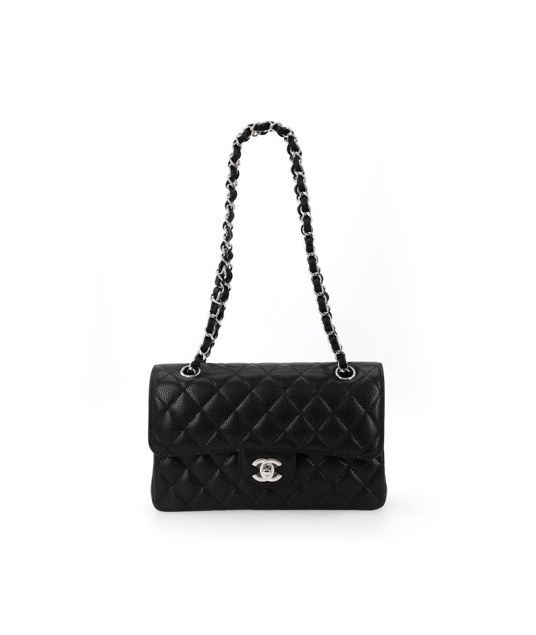 CHANEL Черная кожаная сумка через плечо, фото 4