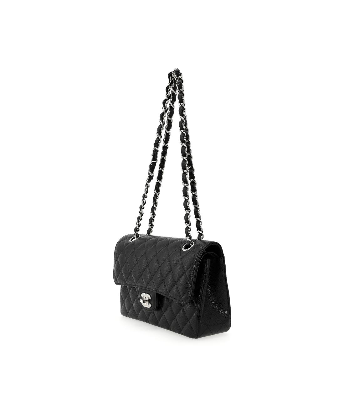 CHANEL Черная кожаная сумка через плечо, фото 5
