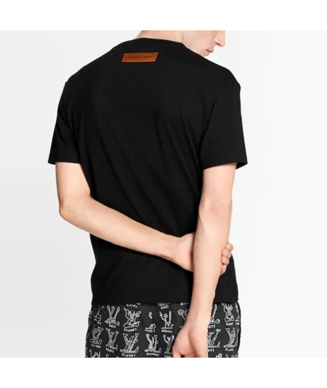 LOUIS VUITTON Черная футболка, фото 3