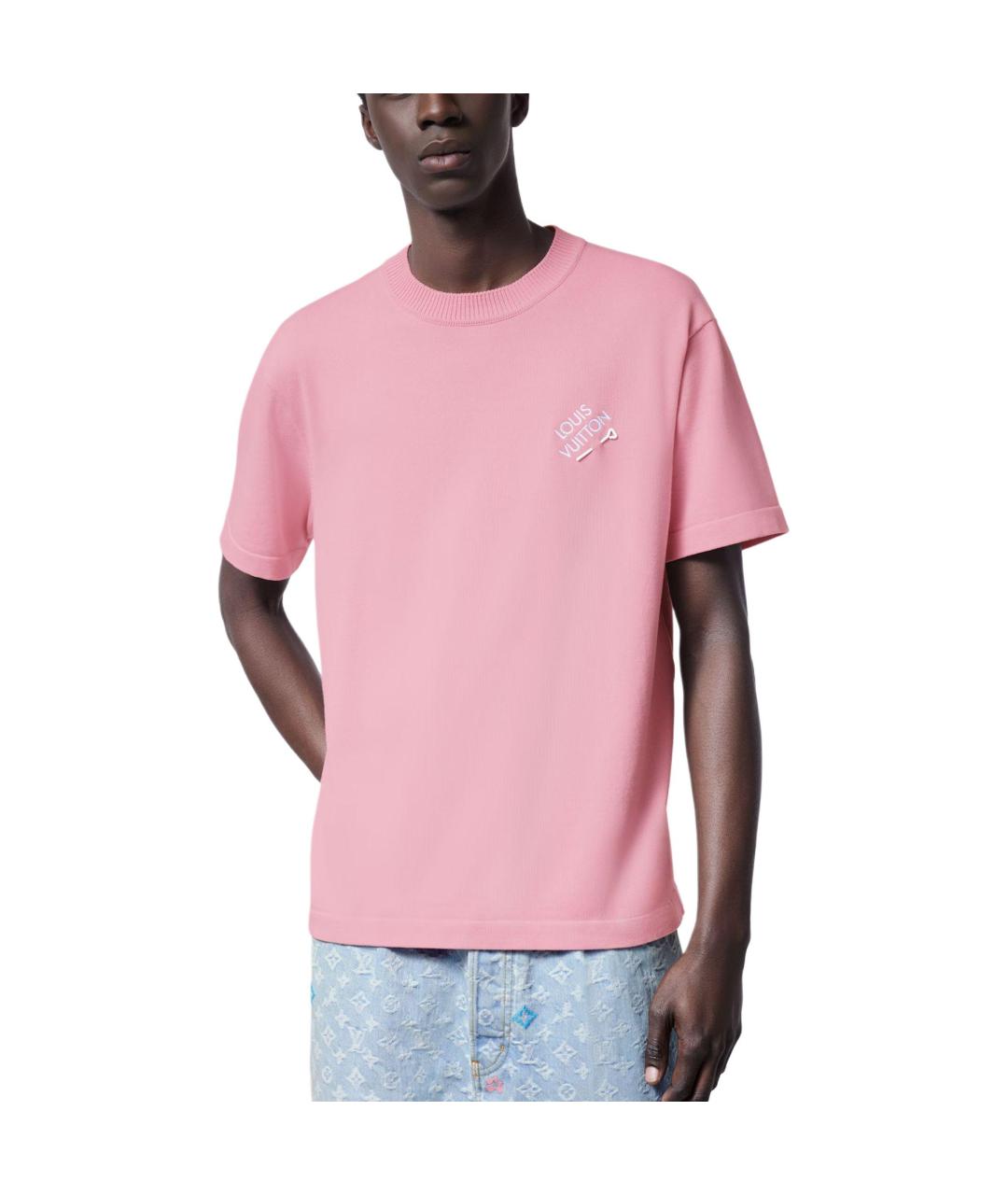 LOUIS VUITTON Розовая футболка, фото 4