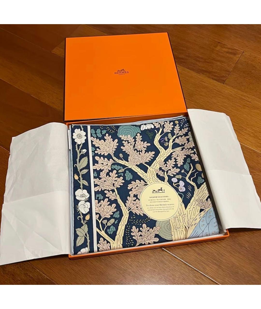 HERMES Мульти шелковый платок, фото 2