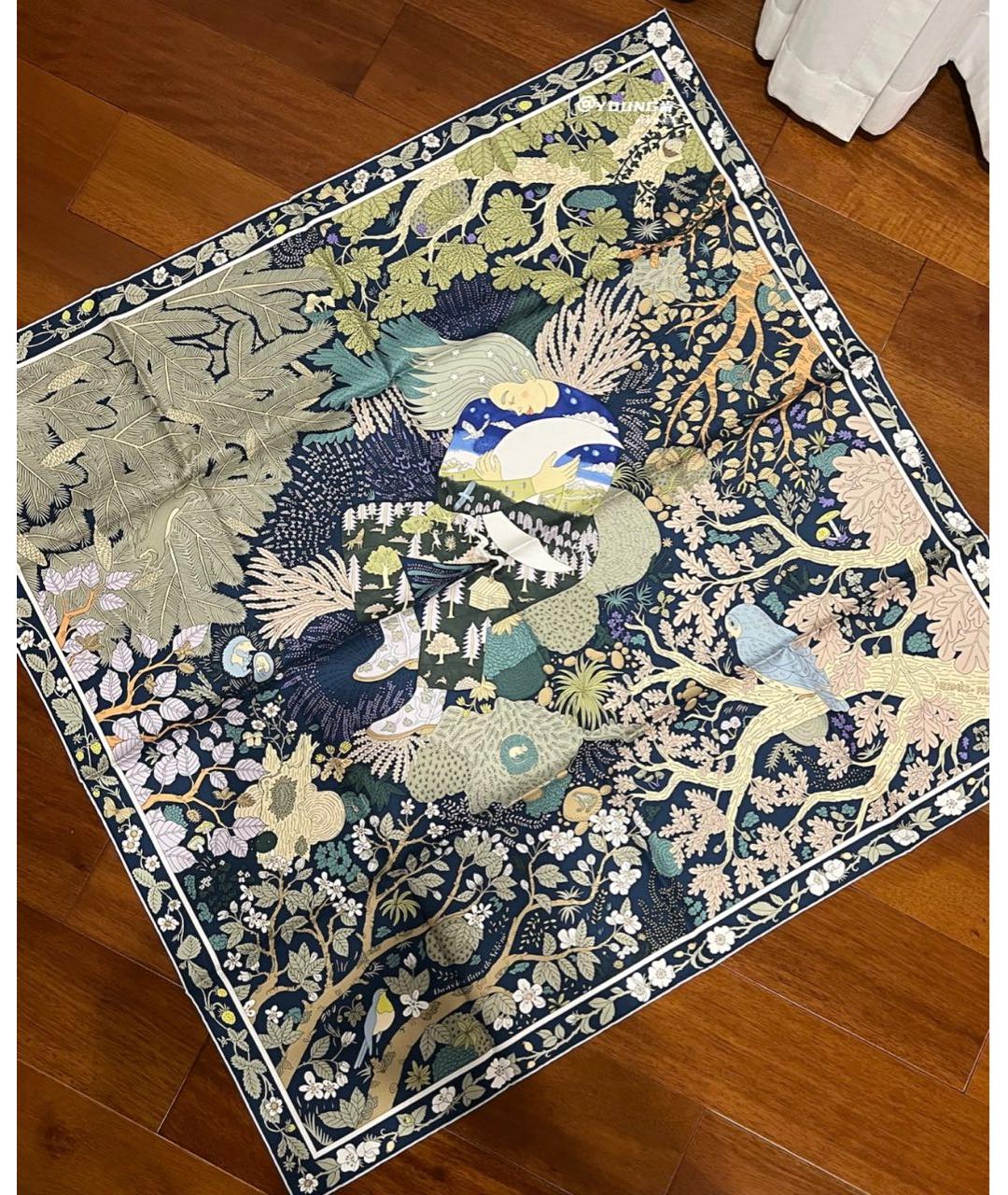 HERMES Мульти шелковый платок, фото 3