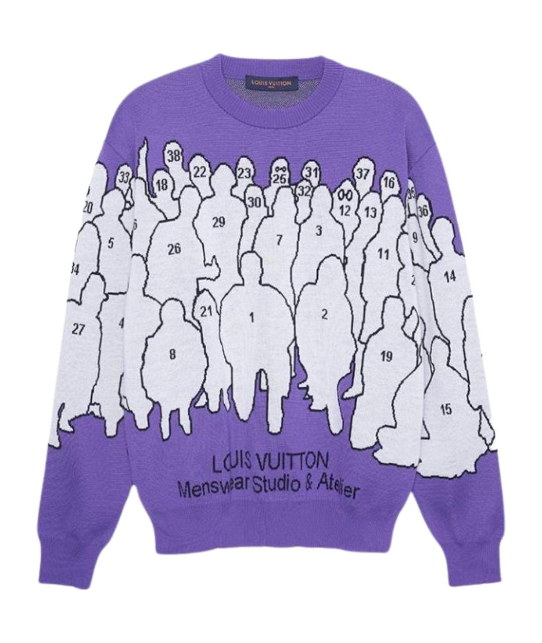 LOUIS VUITTON Фиолетовый джемпер / свитер, фото 1