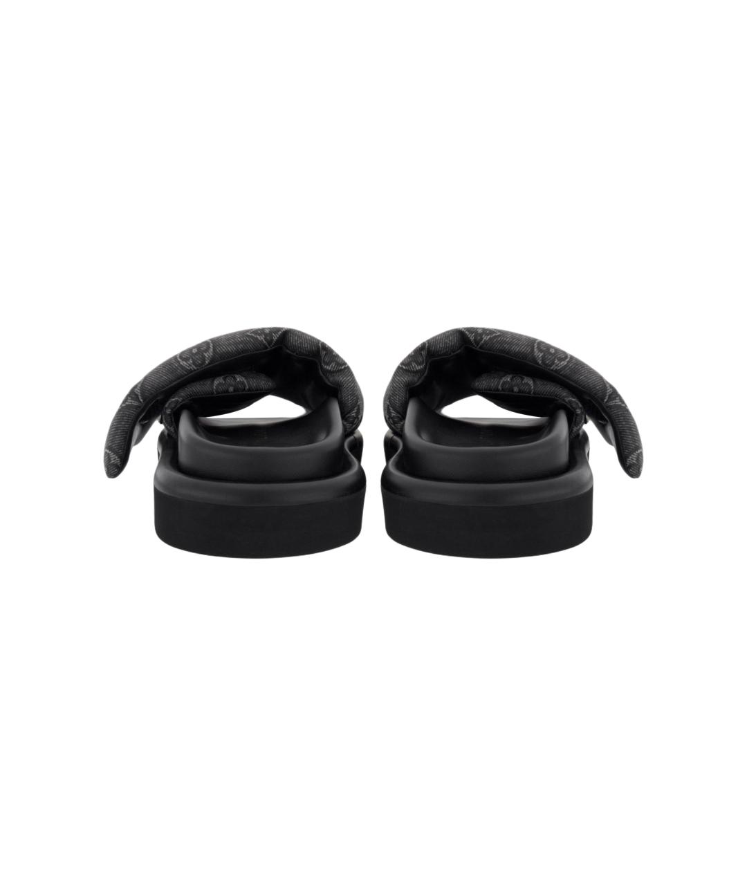 LOUIS VUITTON Черные шлепанцы, фото 5