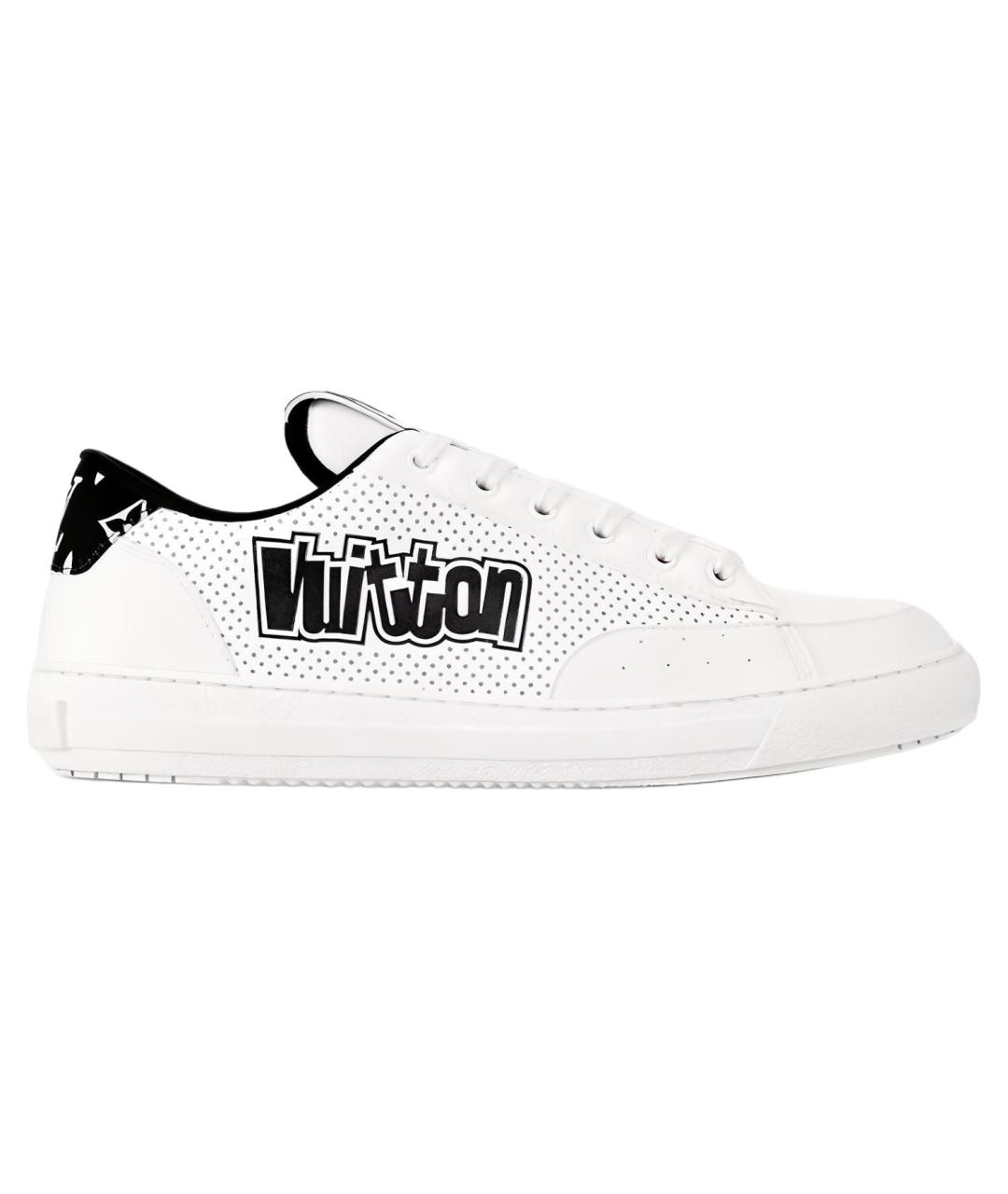 LOUIS VUITTON Белые кожаные низкие кроссовки / кеды, фото 1