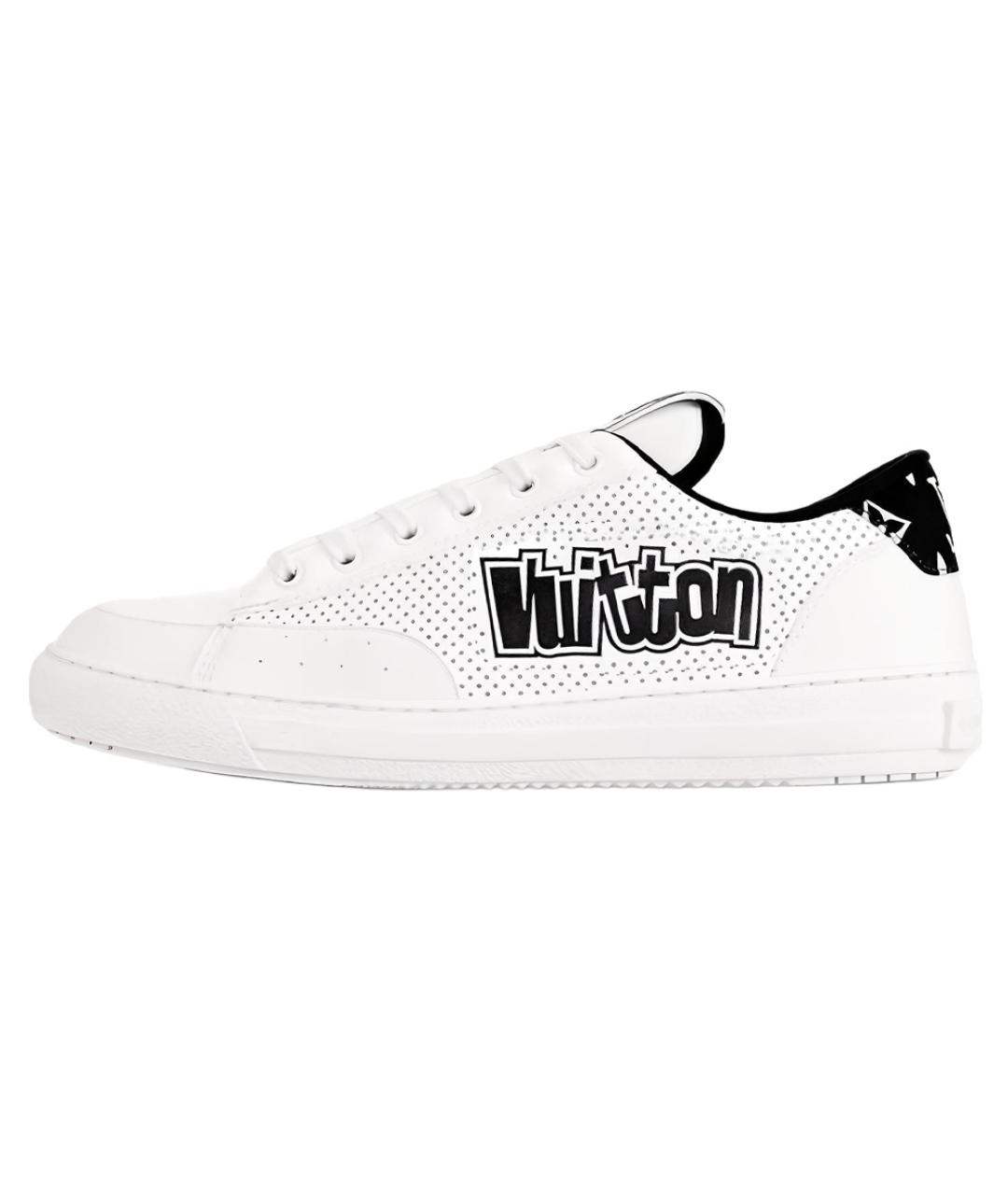 LOUIS VUITTON Белые кожаные низкие кроссовки / кеды, фото 2