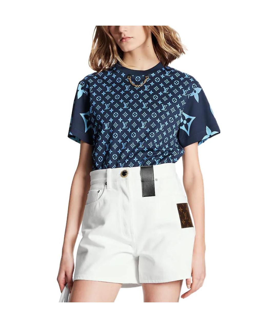 LOUIS VUITTON Синяя футболка, фото 4