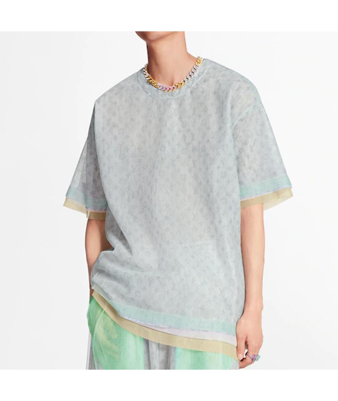 LOUIS VUITTON Голубая футболка, фото 3