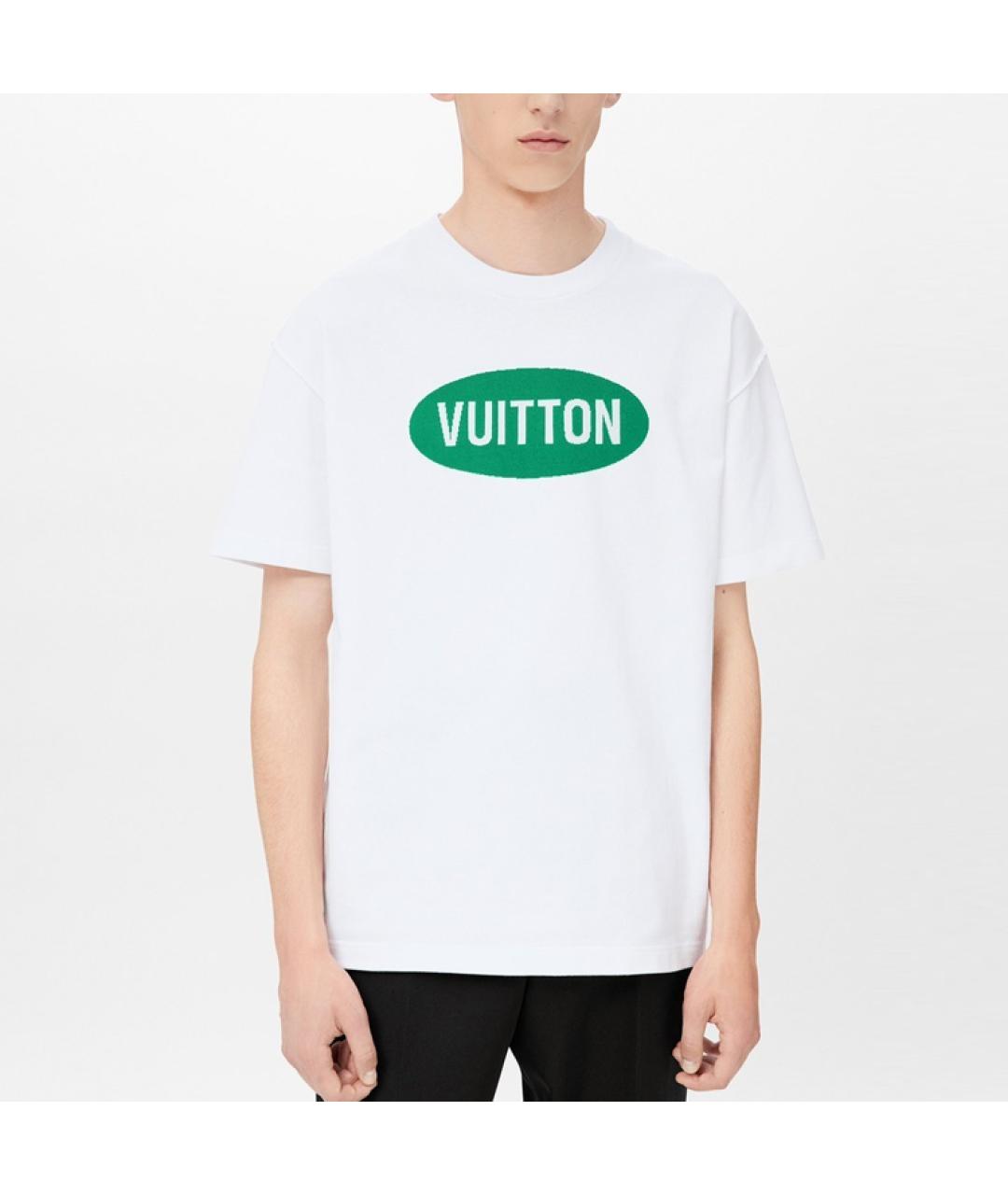 LOUIS VUITTON Белая хлопковая футболка, фото 4
