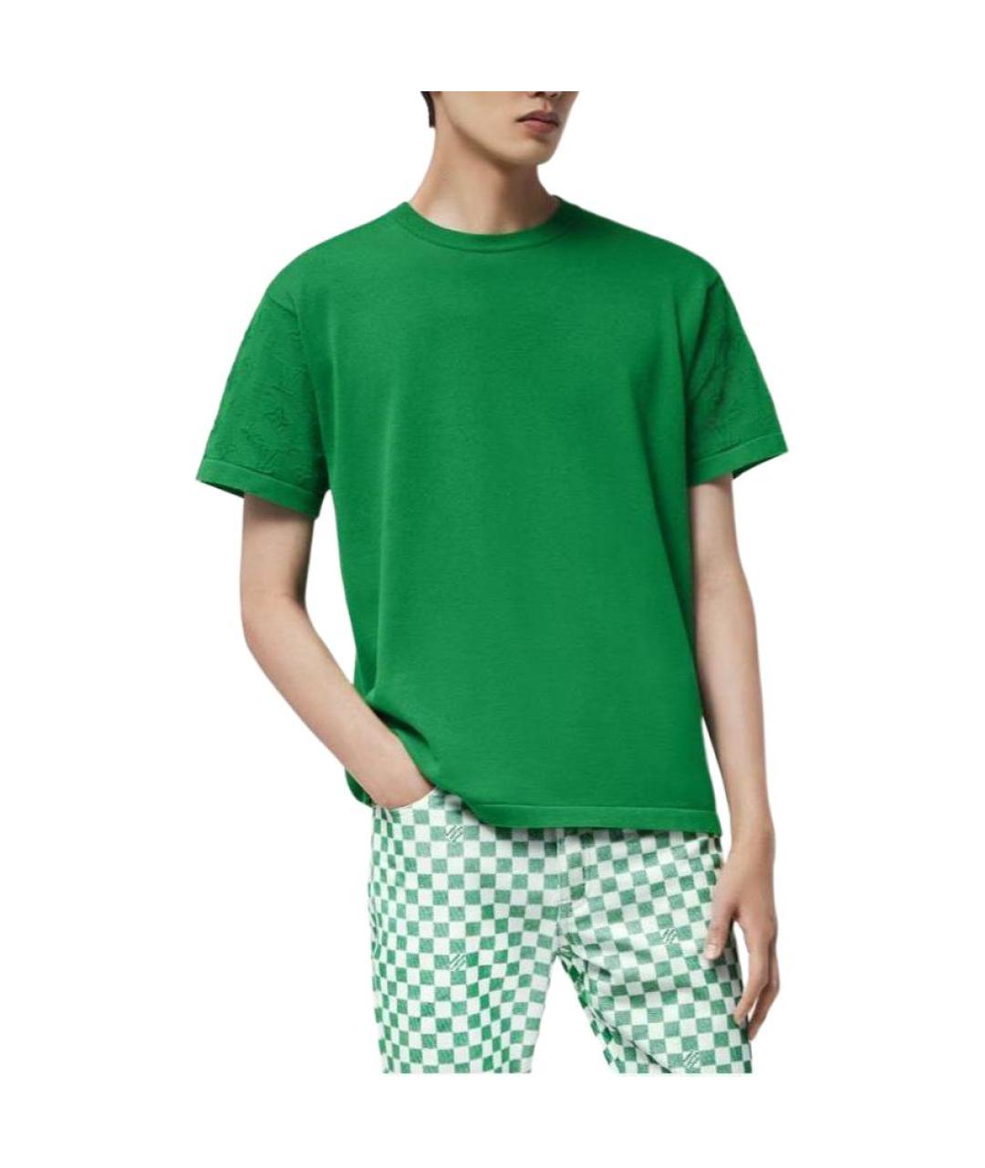 LOUIS VUITTON Зеленая футболка, фото 5