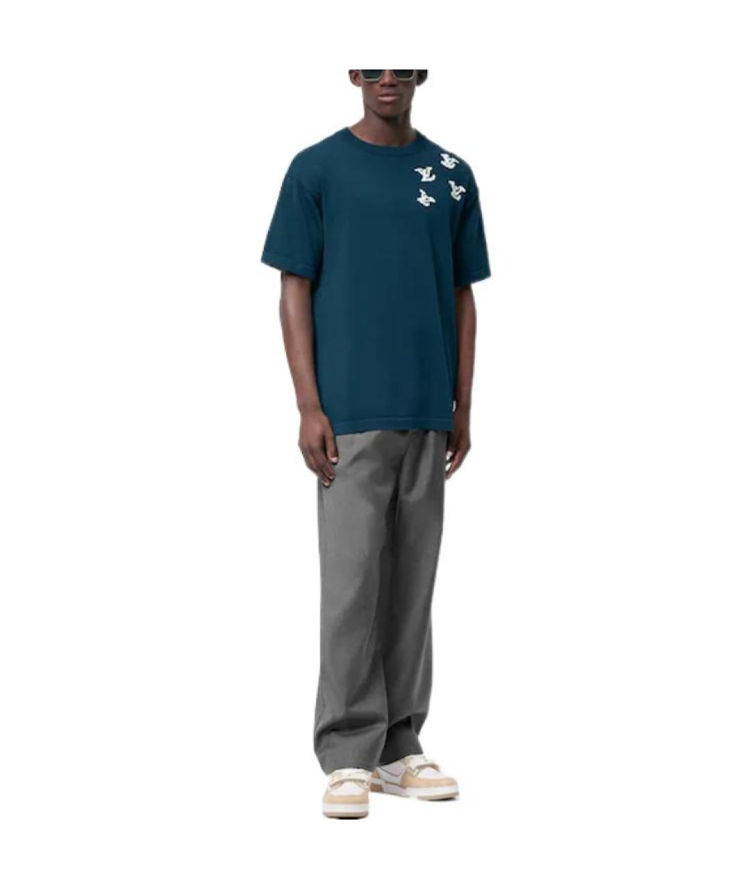 LOUIS VUITTON Синяя футболка, фото 4