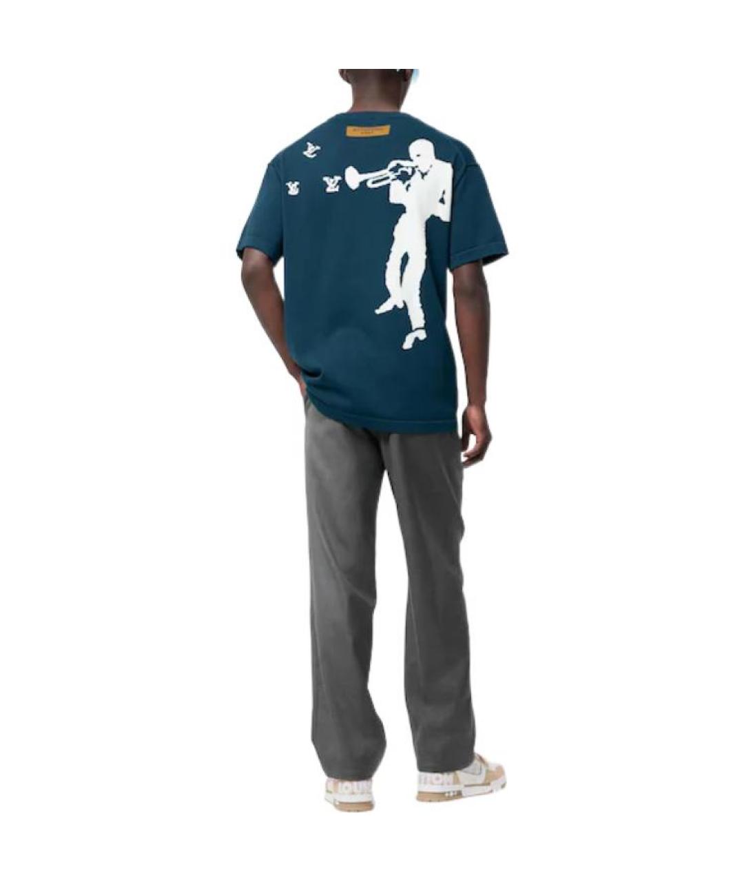 LOUIS VUITTON Синяя футболка, фото 3