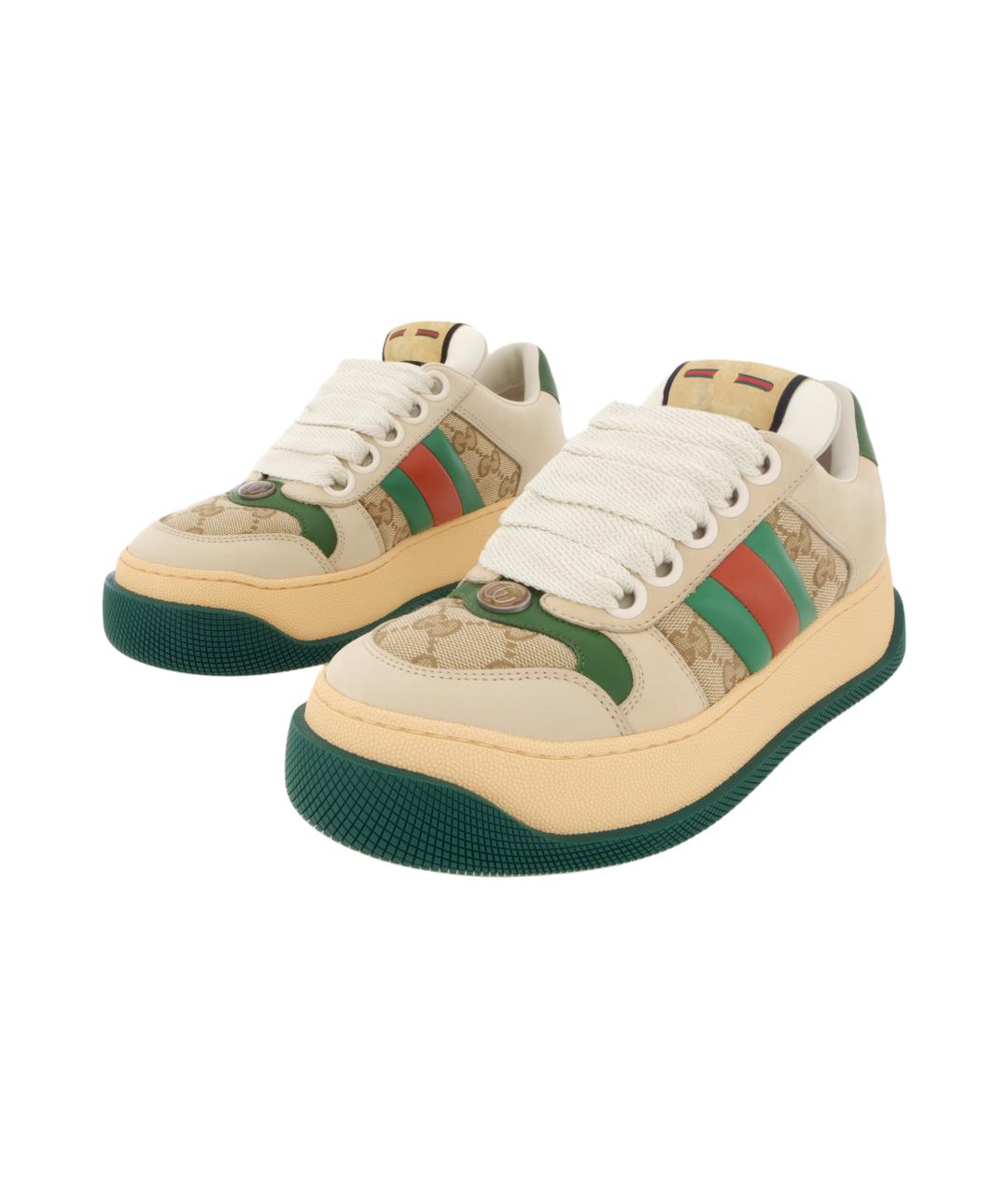 GUCCI Бежевые кроссовки, фото 3