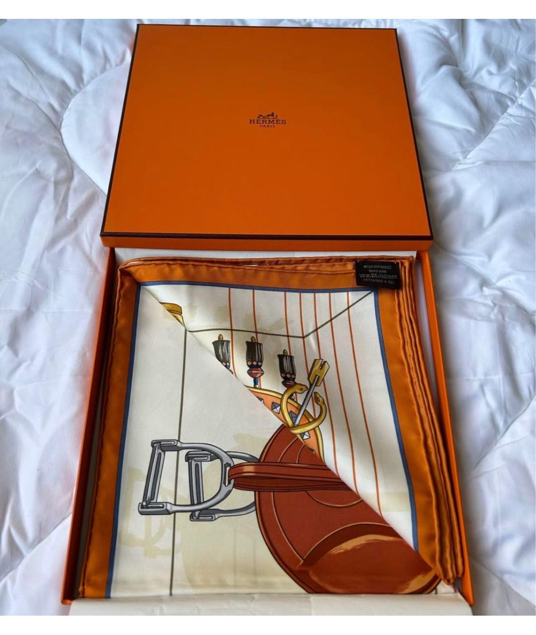 HERMES Мульти шелковый платок, фото 3