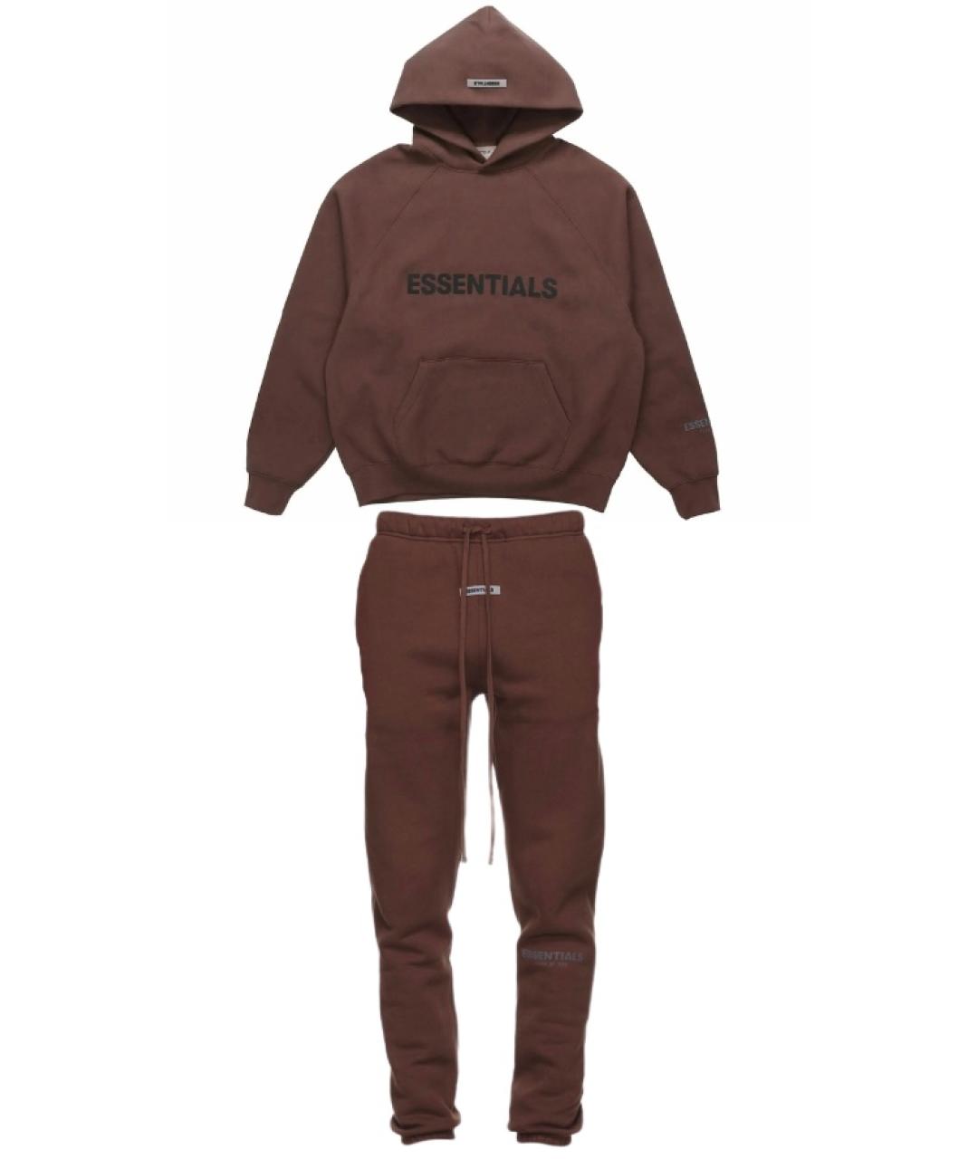 FEAR OF GOD ESSENTIALS Коричневый хлопковый спортивный костюм, фото 5