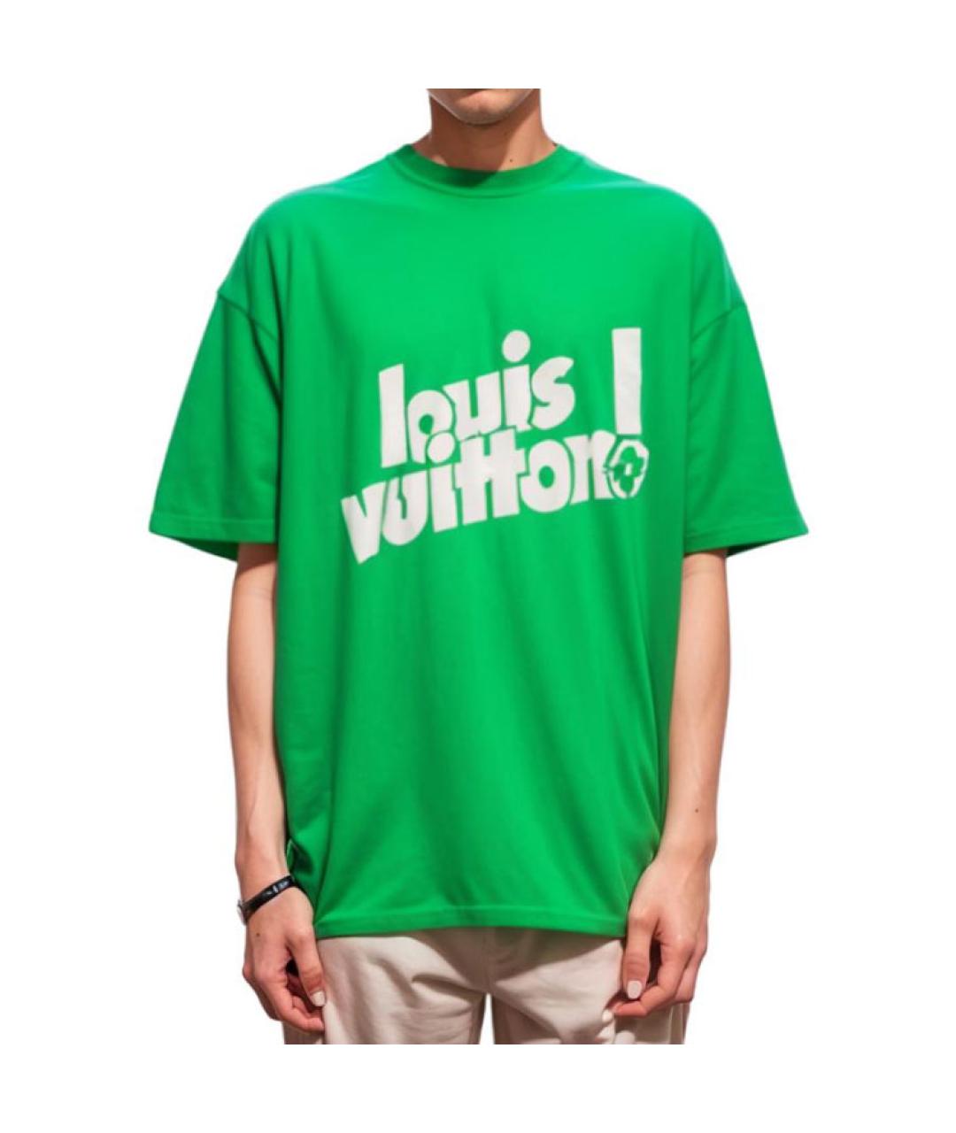 LOUIS VUITTON Зеленая футболка, фото 3