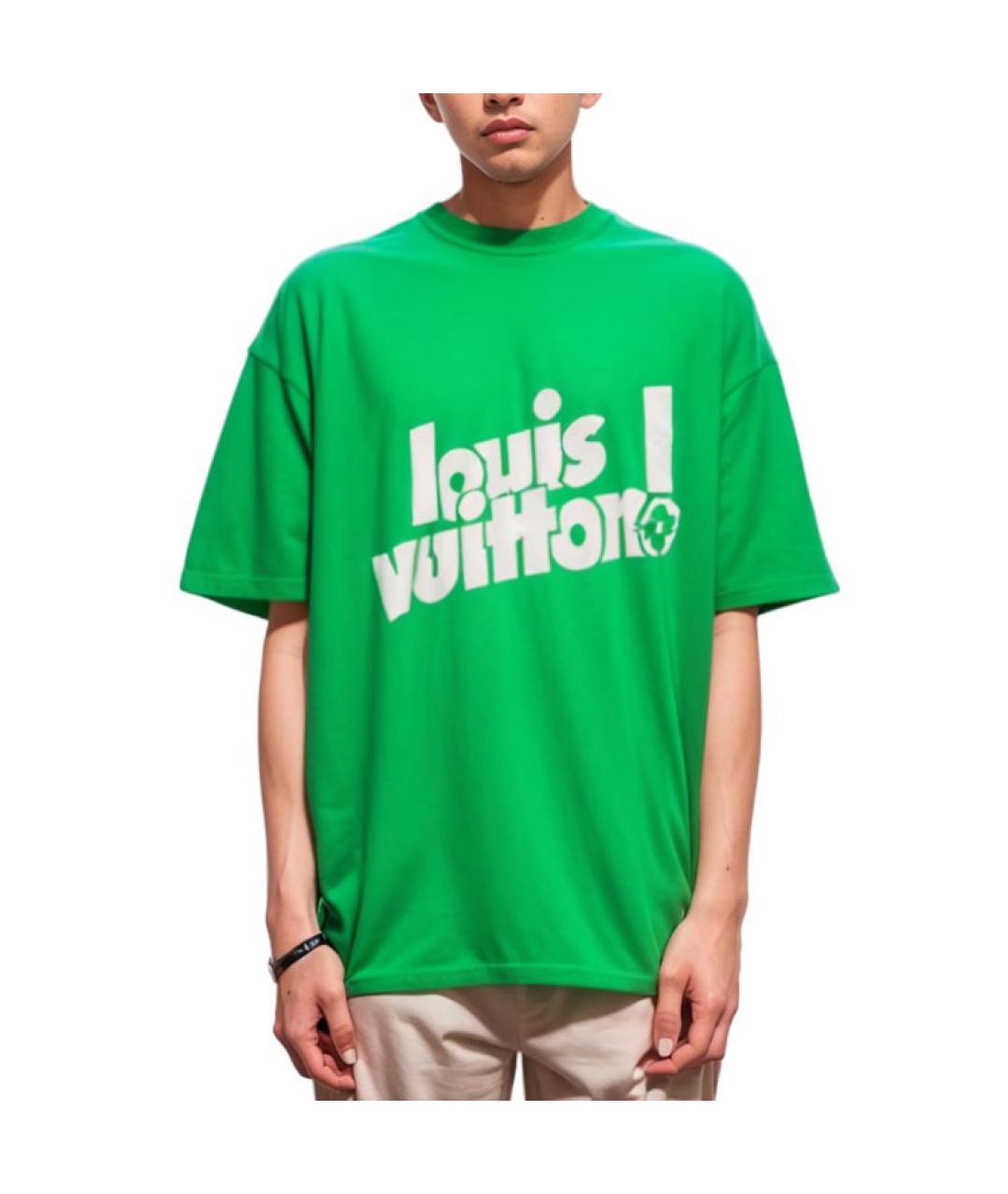 LOUIS VUITTON Зеленая футболка, фото 4
