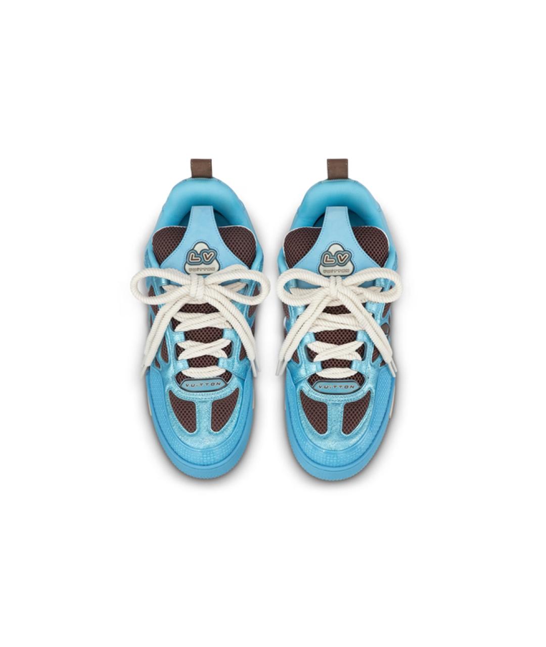 LOUIS VUITTON Синие низкие кроссовки / кеды, фото 3