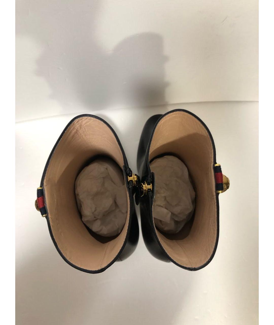 GUCCI Черные кожаные ботильоны, фото 3