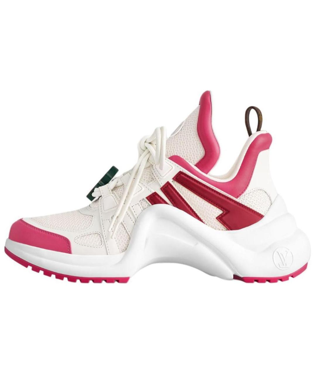 LOUIS VUITTON Розовые текстильные кроссовки, фото 2