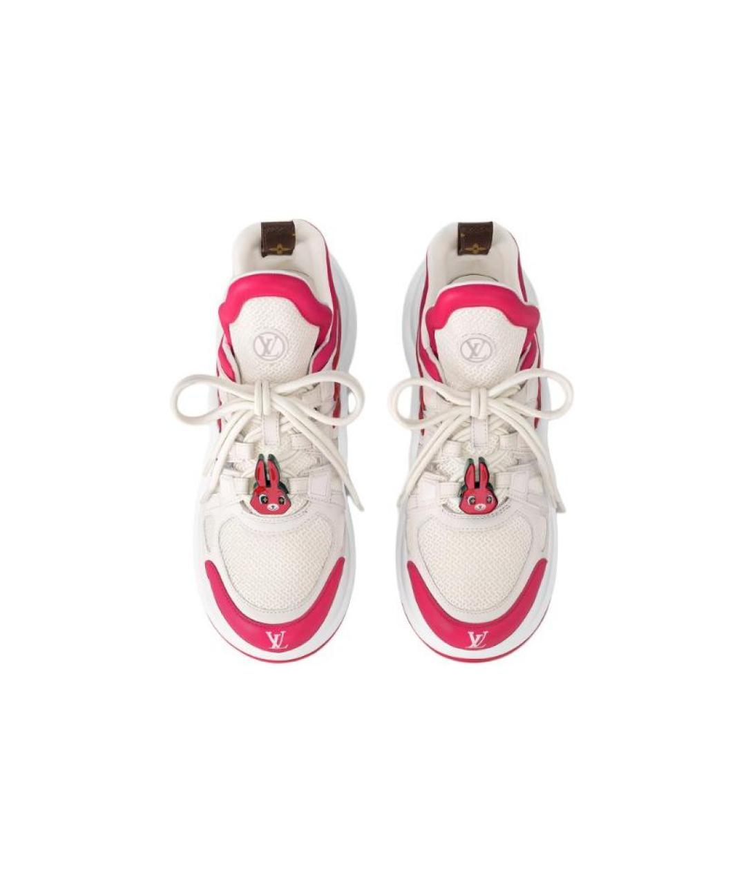 LOUIS VUITTON Розовые текстильные кроссовки, фото 3