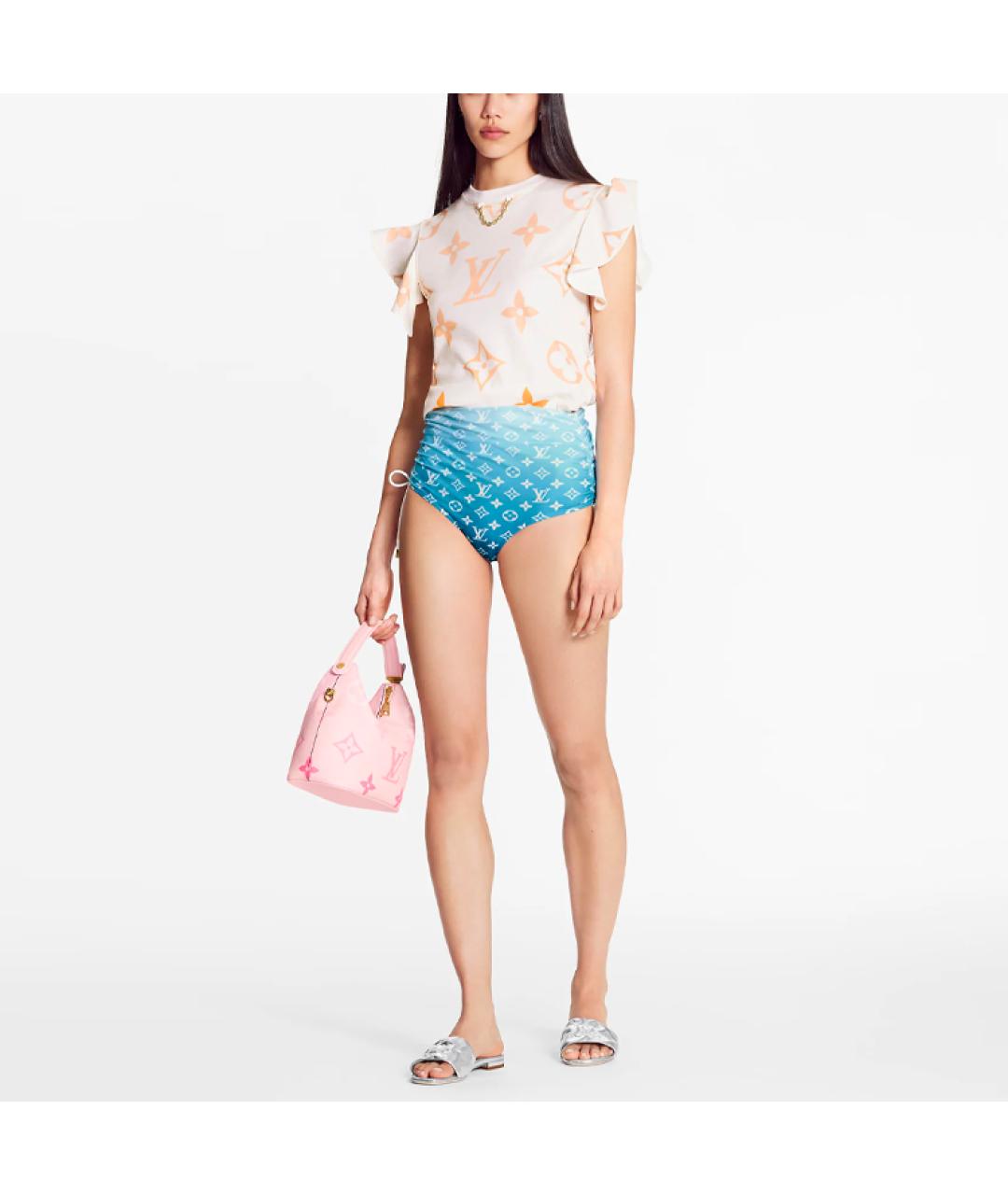 LOUIS VUITTON Розовая хлопковая футболка, фото 4