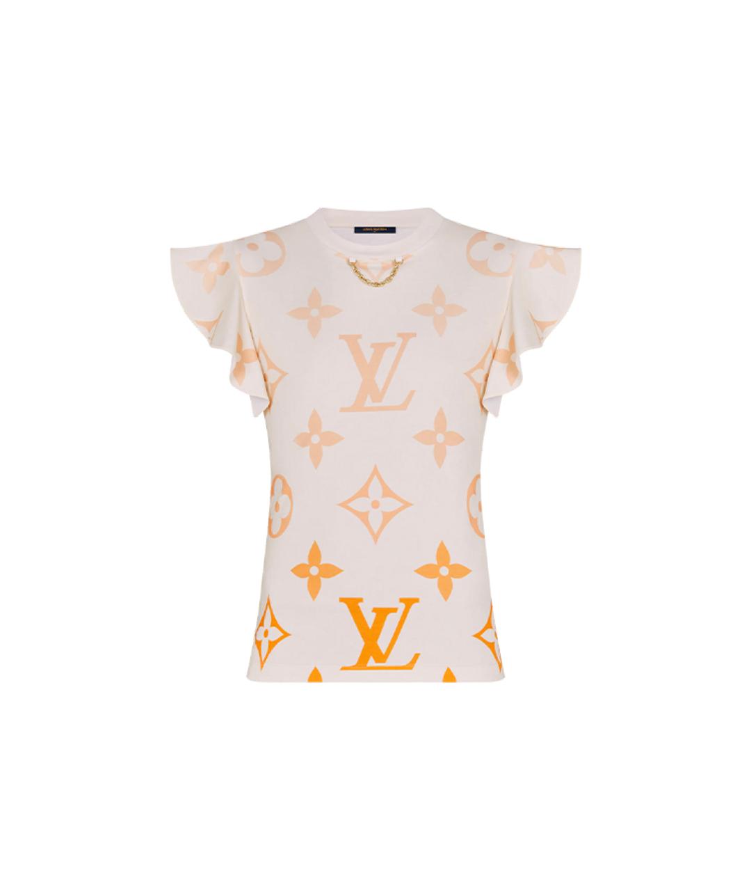 LOUIS VUITTON Розовая хлопковая футболка, фото 5