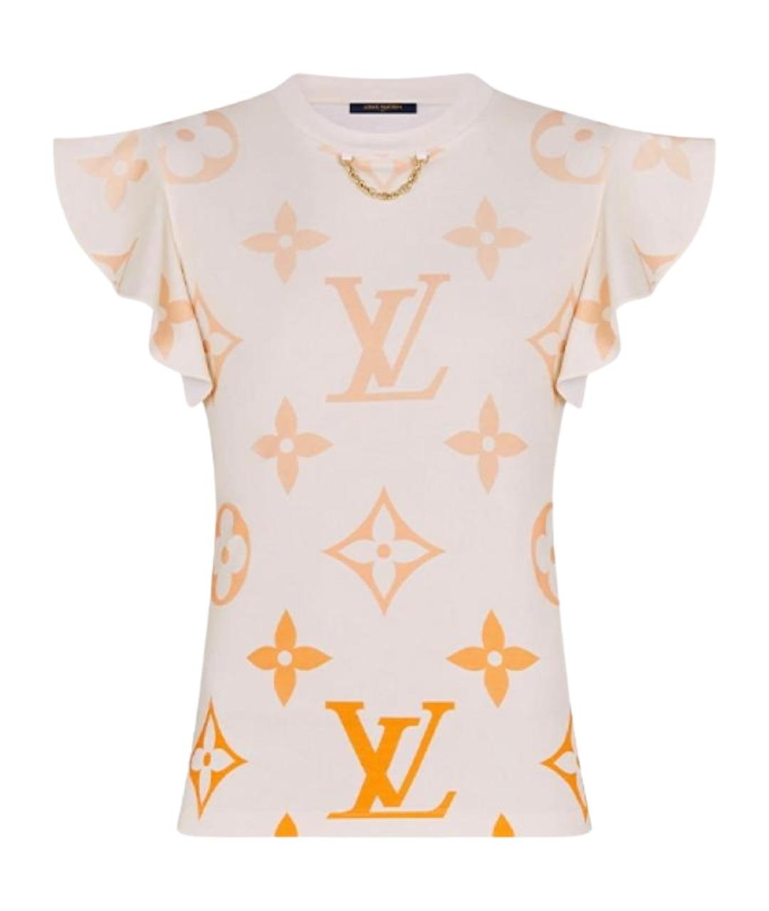 LOUIS VUITTON Розовая хлопковая футболка, фото 1