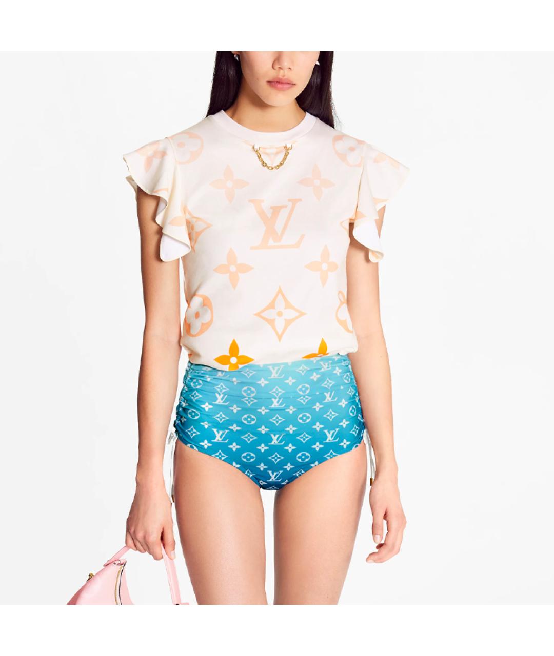 LOUIS VUITTON Розовая хлопковая футболка, фото 3