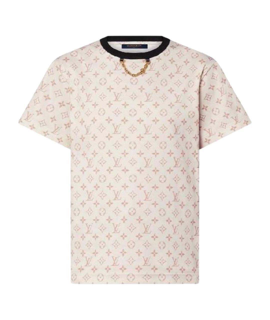 LOUIS VUITTON Бежевая хлопковая футболка, фото 1