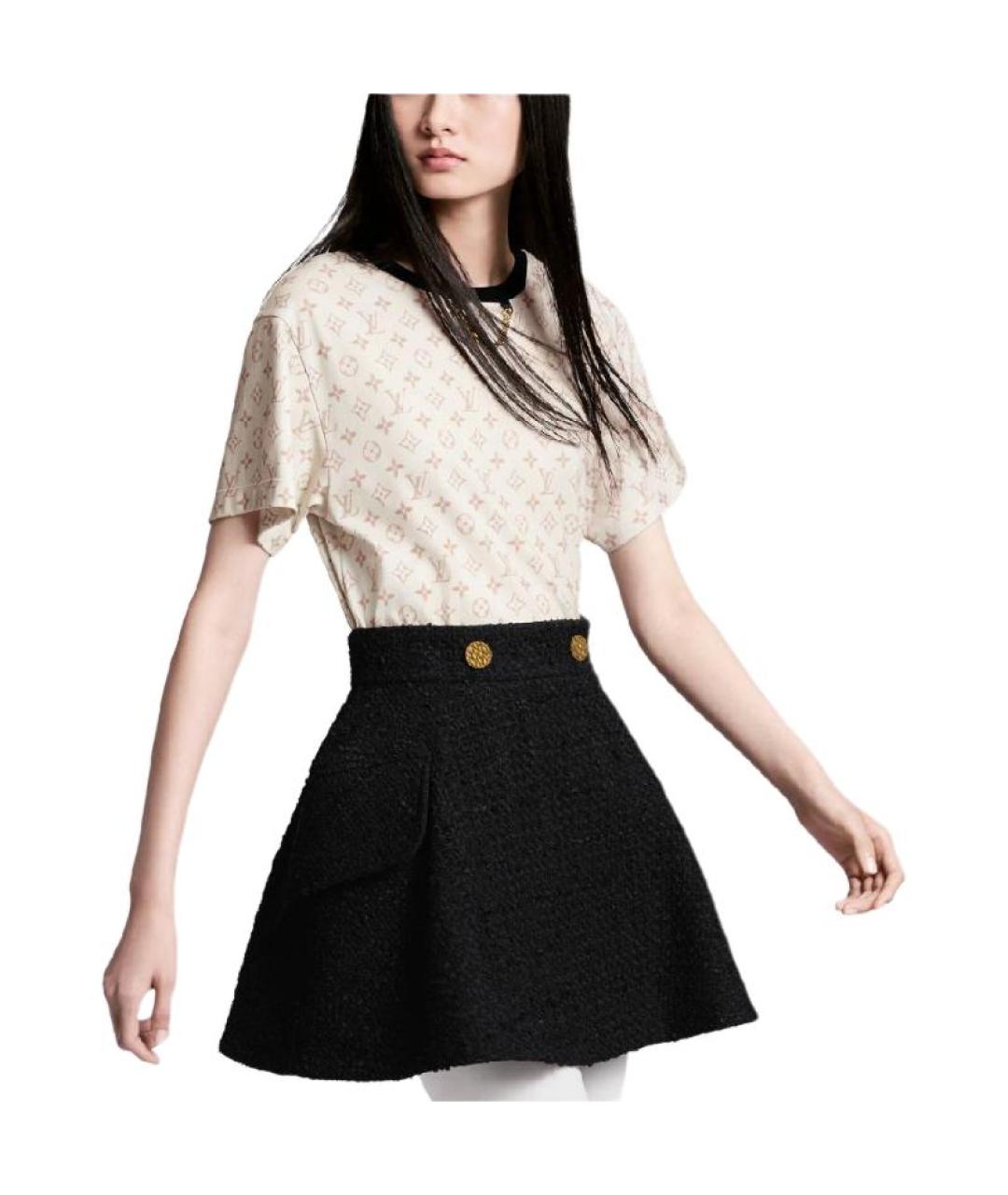 LOUIS VUITTON Бежевая хлопковая футболка, фото 4