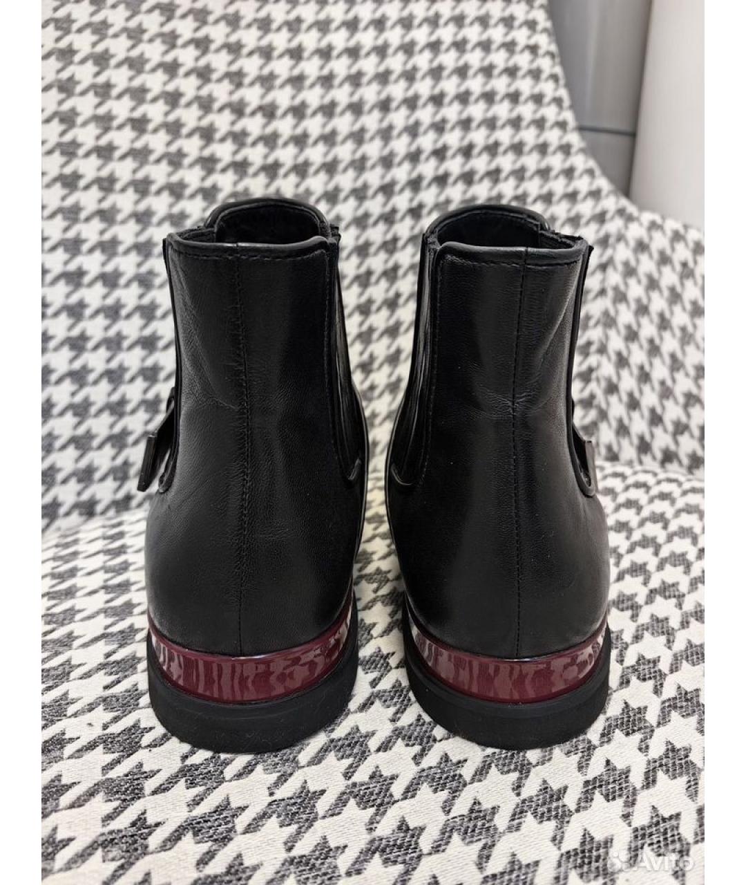 EMPORIO ARMANI Черные кожаные ботинки, фото 3