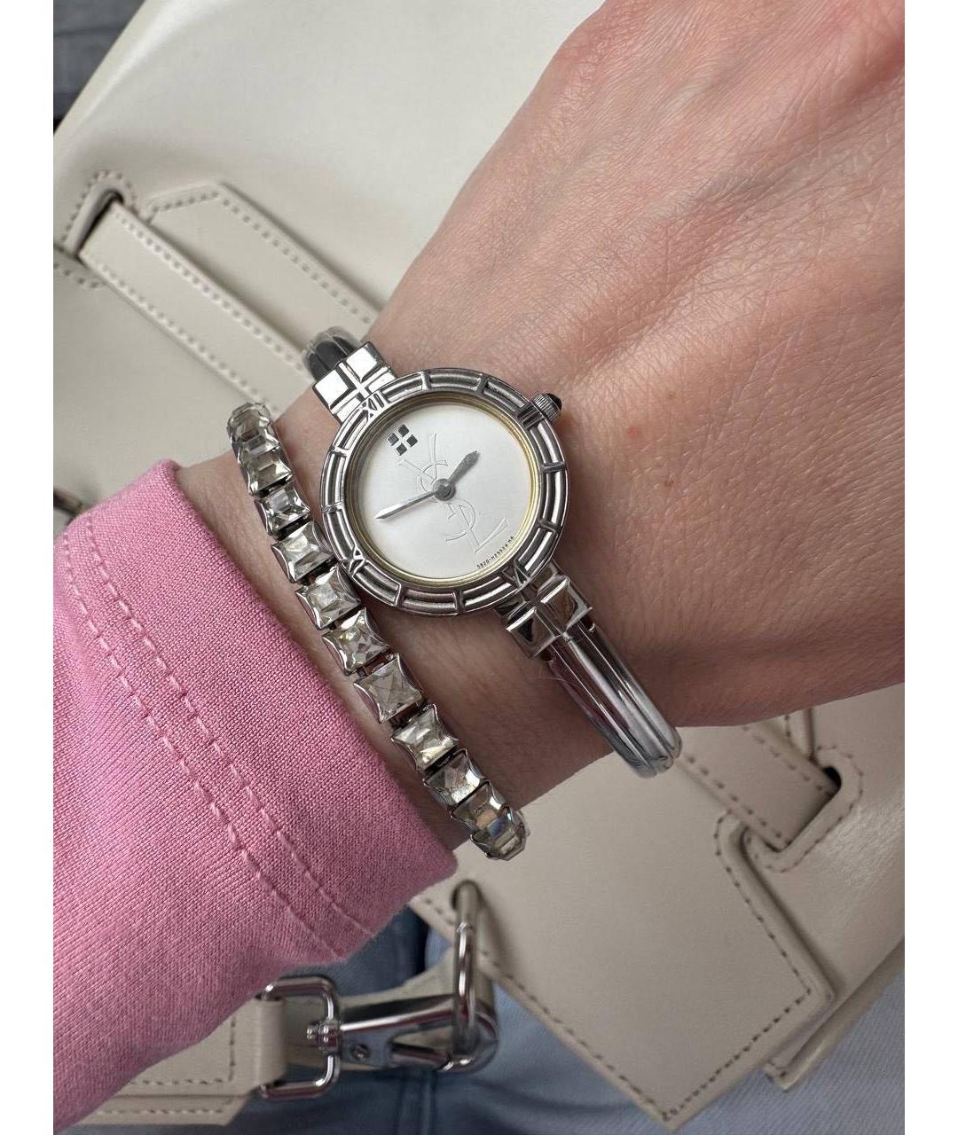 SAINT LAURENT Серебряные стальные часы, фото 2