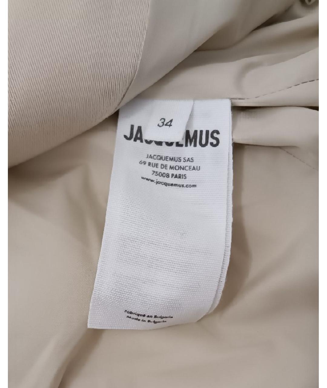 JACQUEMUS Бежевая хлопковая куртка, фото 5
