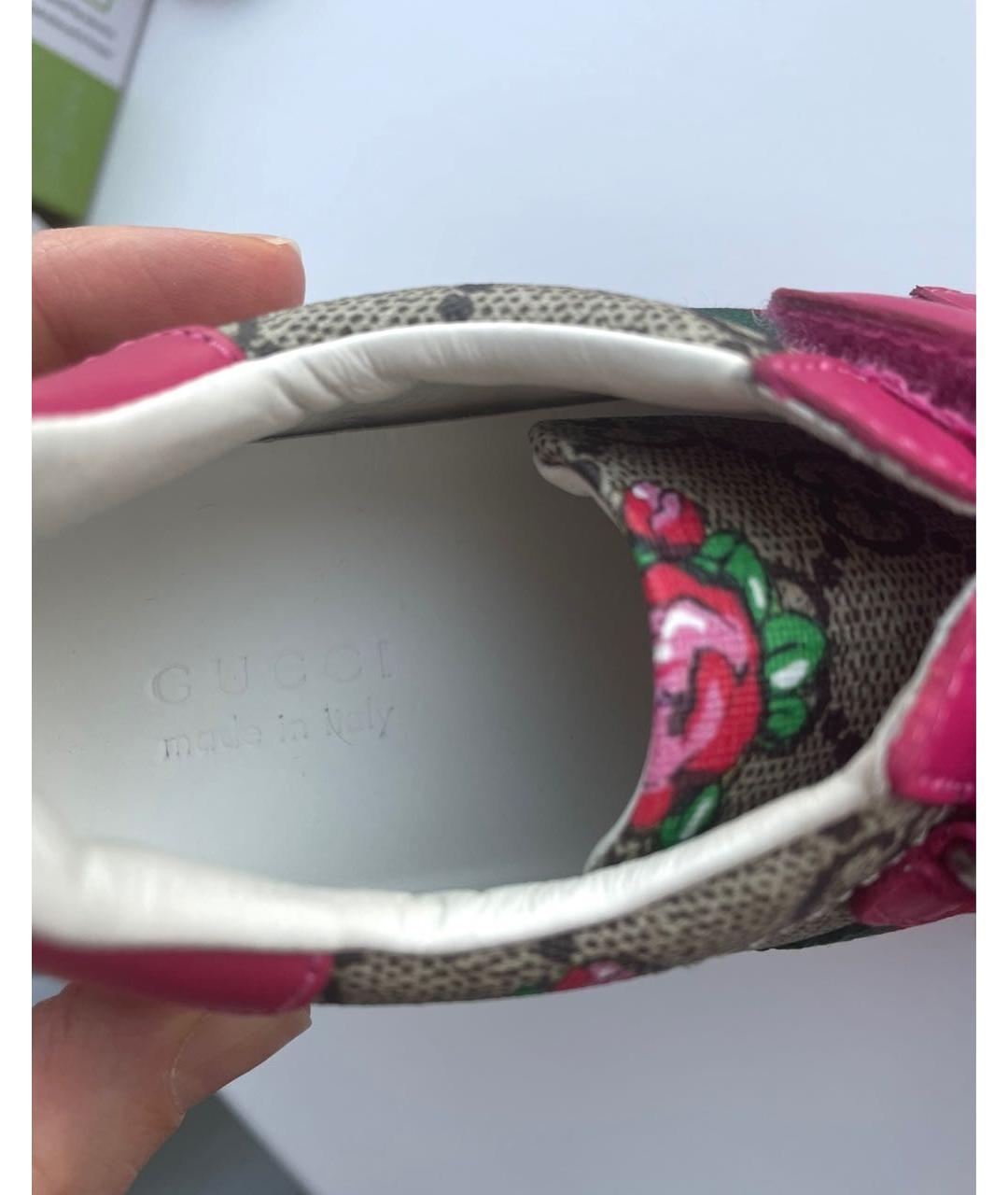 GUCCI Мульти кожаные кеды, фото 4