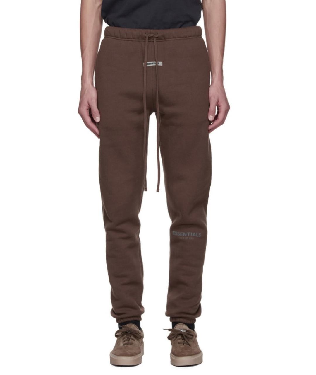 FEAR OF GOD ESSENTIALS Коричневые хлопковые повседневные брюки, фото 2