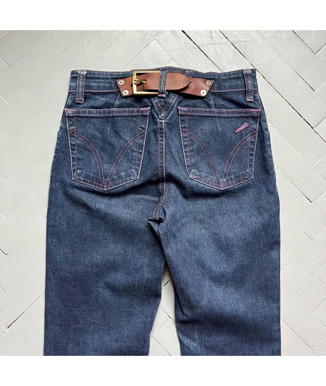 DOLCE&GABBANA Темно-синие хлопковые джинсы клеш, фото 6