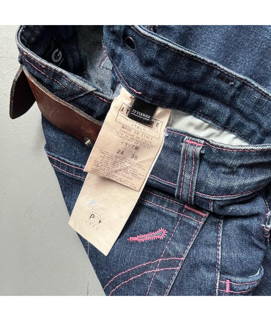 DOLCE&GABBANA Темно-синие хлопковые джинсы клеш, фото 5