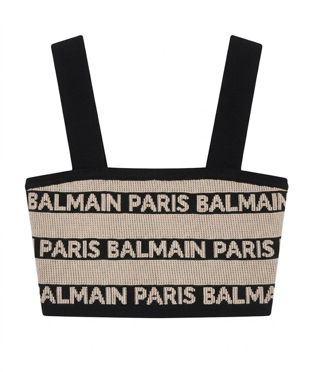 BALMAIN Черная вискозная майка, фото 1