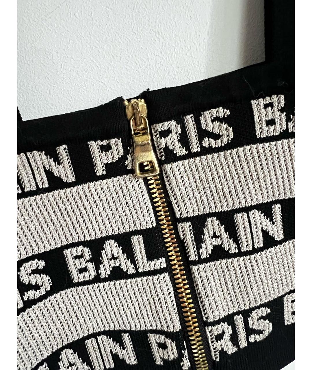 BALMAIN Черная вискозная майка, фото 3