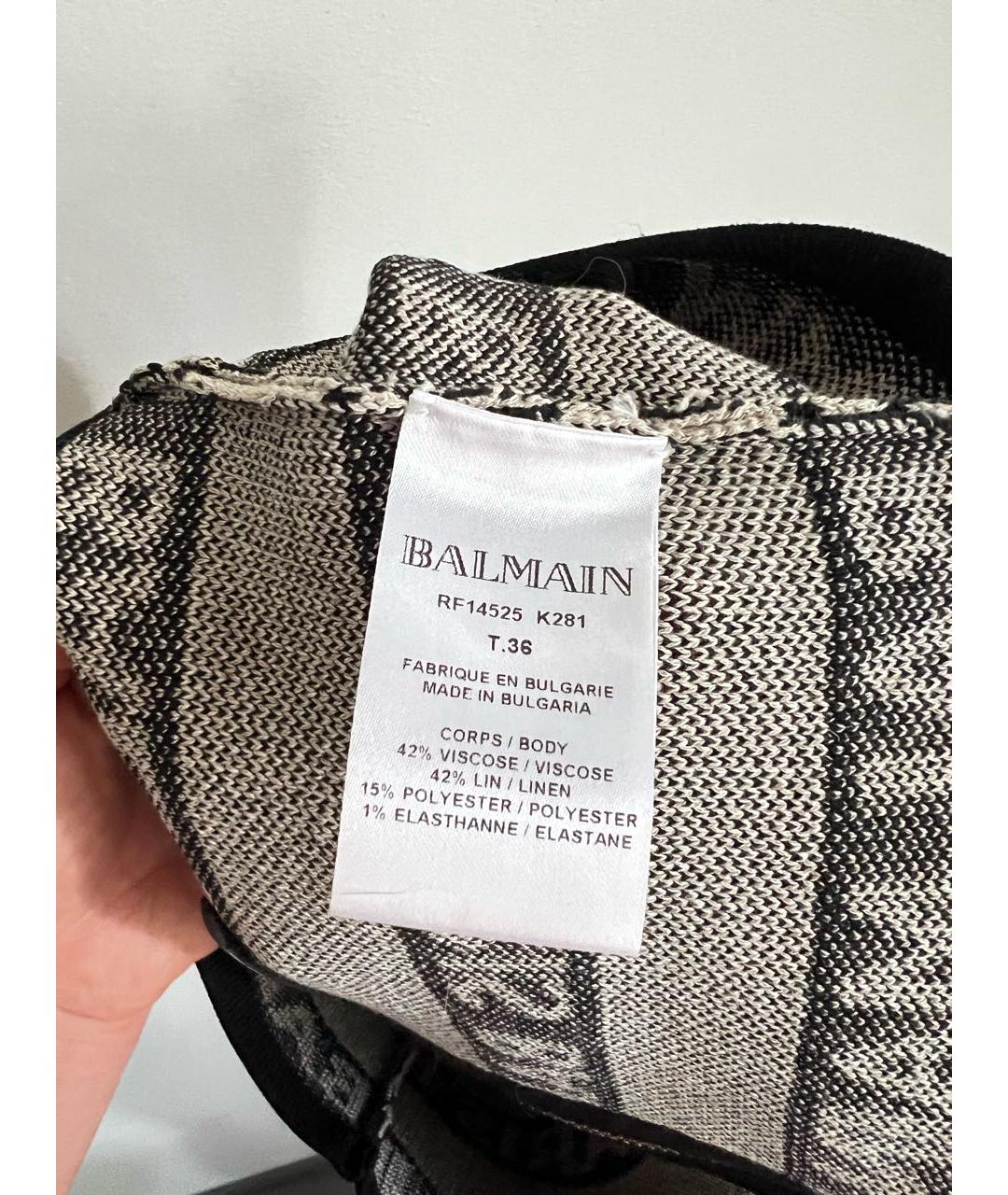 BALMAIN Черная вискозная майка, фото 4