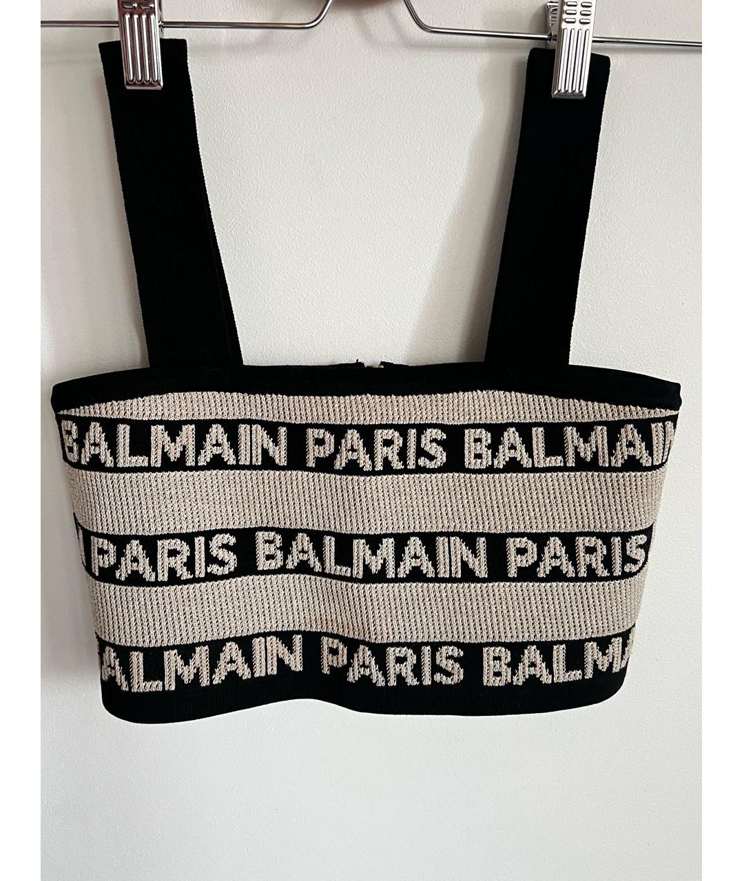 BALMAIN Черная вискозная майка, фото 7