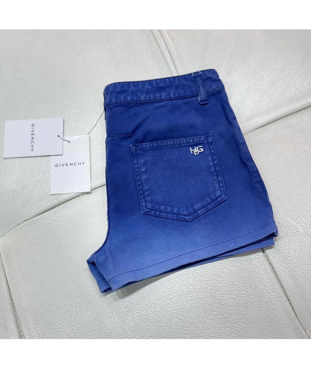 GIVENCHY Синие хлопковые шорты, фото 8